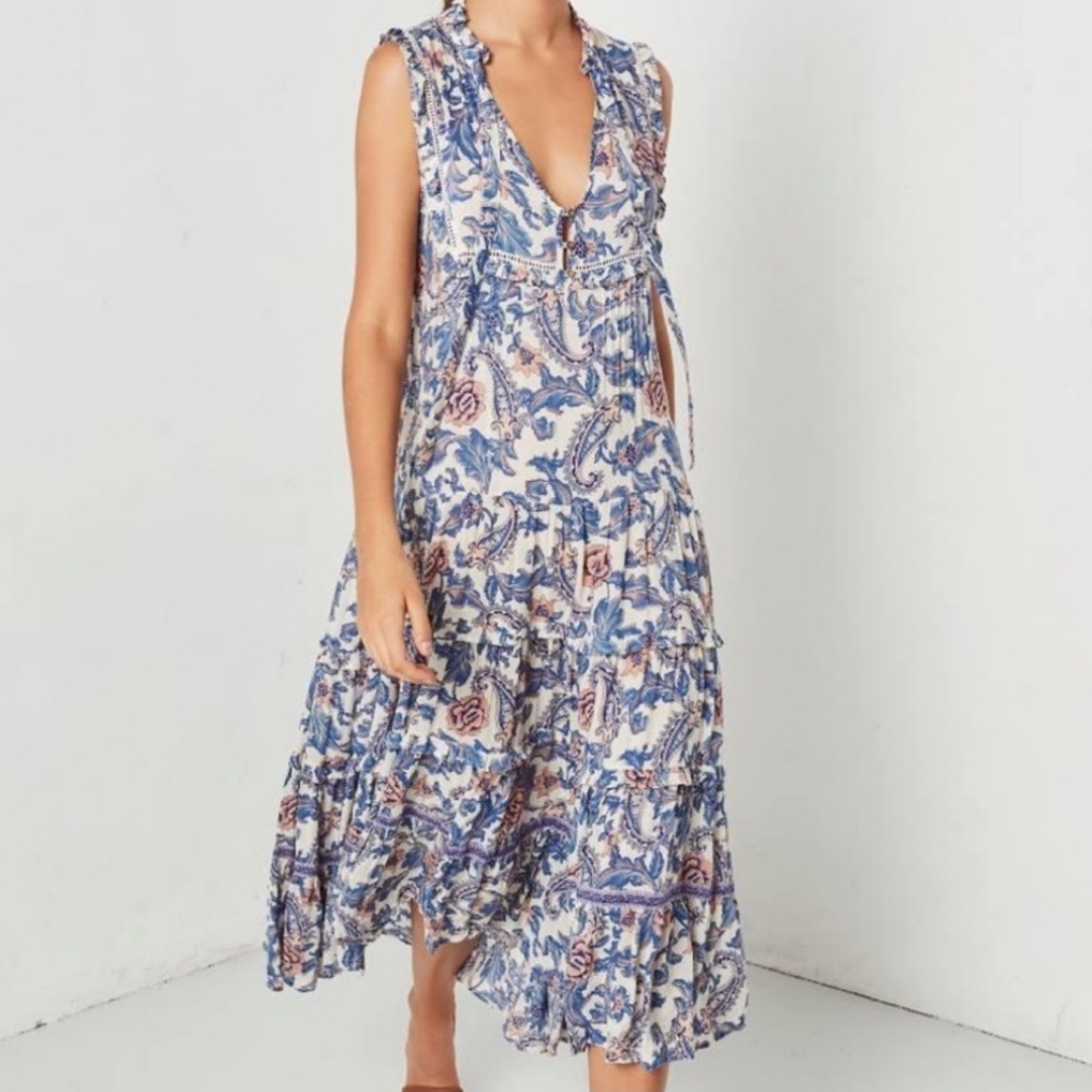 Spell Etienne Maxi Monaco Dress Sz S